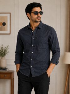 Casual Full Sleeve Cotton Blend Solid Shirt NARH0027
