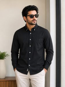 Men's Solid Button-Down Shirt NARH0028