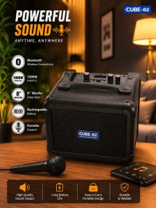 Crystal Clear Portable Bluetooth Speaker With Cordless Mic NARS0527