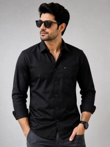 Men's Solid Cotton Casual Shirt NARS0564