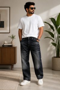 Classic Vintage Wash Black Jeans NARS0593