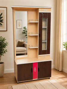 Modern Engineered Wood Dressing Table with Large Mirror NARS0498