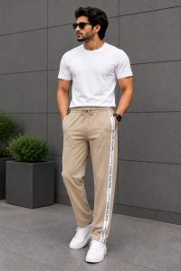 Men's Solid Track Jogger Pants NARS0583