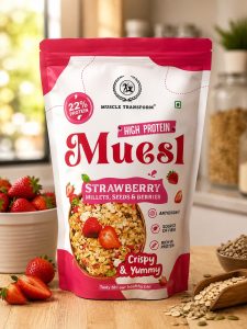 Muscle Transform High Protein Strawberry Muesli NARP597