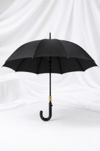 Black Umbrella with Gold Detail Handle NARP772