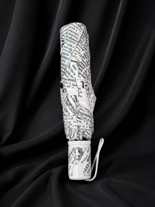 Newspaper Print Compact Folding Umbrella NARP779