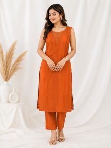 Embroidered Kurta Pant Set NARP751
