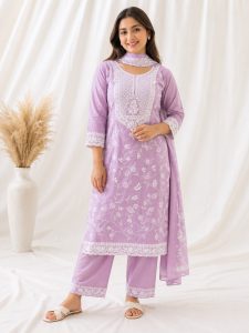 Embroidered Kurta Pant Dupatta Set NARP752