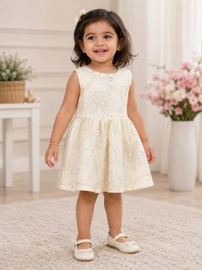 Baby Girls Floral Printed Sleeveless Flare Dress NARP786