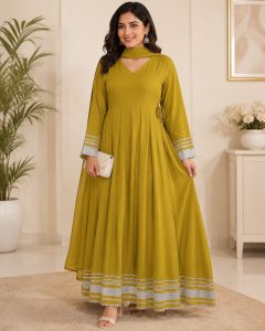 Anarkali Kurta Pant Dupatta Set NARP788