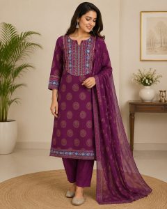 Printed Kurta Pant Dupatta Set NARP793