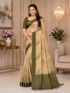 Women's Printed Fab-Wetless Saree NARP744