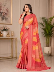 Soft Georgette Printed Saree NARP714