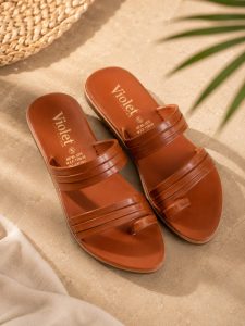 Women's Stylish Toe Ring Double Strap Slippers NARK335