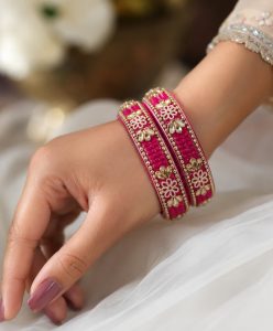 Traditional Floral Design Fancy Bangles Set NARP904