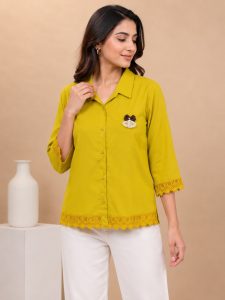 Women Solid Casual Shirt NARP821