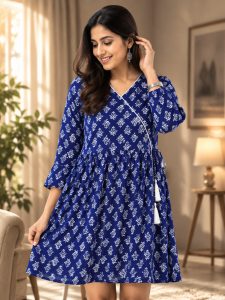Women's Printed Wrap Dress NARP828