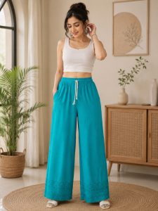 Women Embroidered Palazzo Pants NARP838