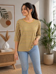 Women's Striped Casual T-Shirt NARP850