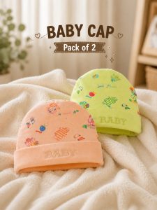 Baby Cotton Printed Cap Set (Pack of 2) NARK144