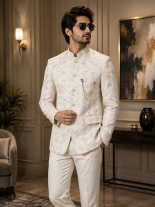 Wedding Wear Embroidered Indo Western Suit NARS0607
