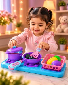 Kids Pretend Play Kitchen Cooking Set with Accessories NARK146