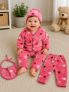 Baby Printed Velvet Clothing Set NARK106