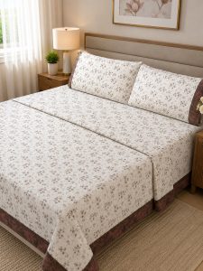 Cotton Bedsheet with Pillow Covers NARK381