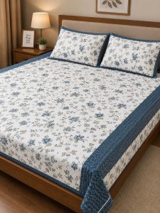 Floral King Size Cotton Bedsheet Set NARK380