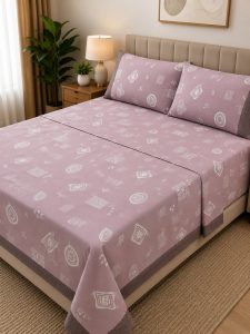 Double Bed Sheet with 2 Pillow Covers NARK379