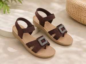 Women's Stylish Flat Sandals with Back Strap NARK593