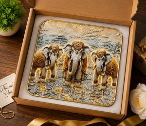 3D Elephant Family Wall Decor NARS0647
