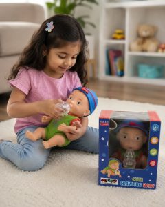 Cute Crawling Baby Doll with Feeding Bottle NARS0659