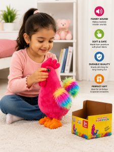Hang Bang Rooster Plush Toy with Sound NARS0673