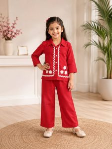 Girls Shirt & Palazzo Pant Set NARK418