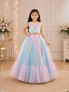 Girls Designer Net Lehenga Choli Set NARK452