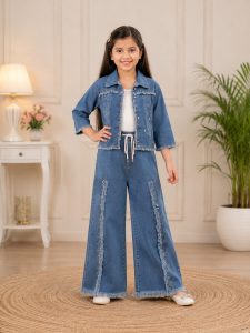 3 Piece Embellished Denim Co-Ord Set NARK457