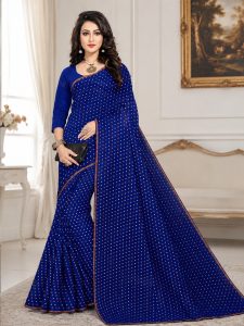 Elegant Royal Blue Designer Saree NARS0712