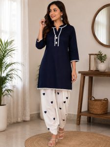 Kurta with Printed Patiala Pant Set NARS0753