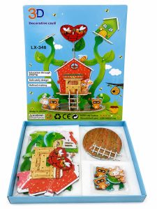 3D DIY Decorative Cardboard House Puzzle Assembly Toy NARK798