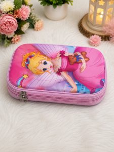 Kids 3D Cartoon Printed Double Zipper Pencil Box NARK829