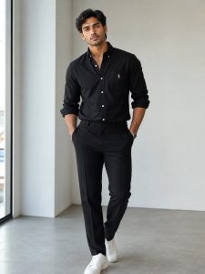 Men’s Solid Casual Formal Cotton Shirt NARS0571